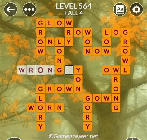 Wordscapes Level 564 Answers [Fall 4, Autumn].